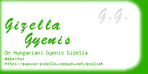 gizella gyenis business card